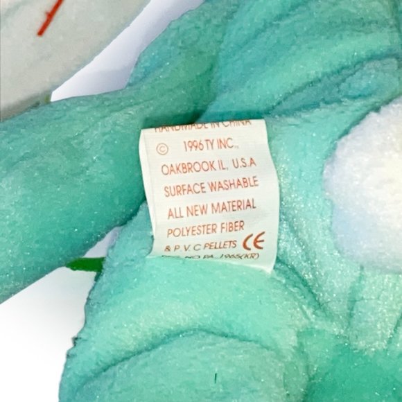 Vintage 1997 Ty Beanie Baby HIPPITY Green Rabbit w/ Tag - Rare Plush #4119 - Picture 7 of 7